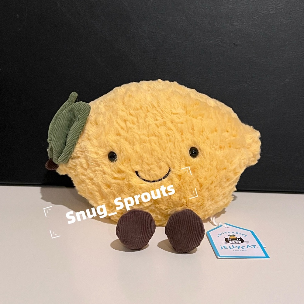 AUTHENTIC‼️Jellycat SMALL amuseable lemon- Rare HTF - FAST SHIPPING!